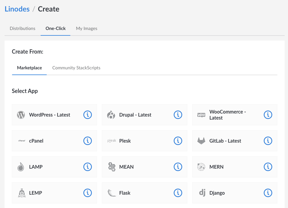 Create Linode one click WordPress / WooCommerce instance.