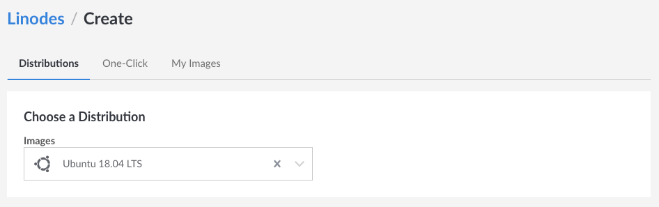 Linode distribution - Ubuntu 18.04 LTS.