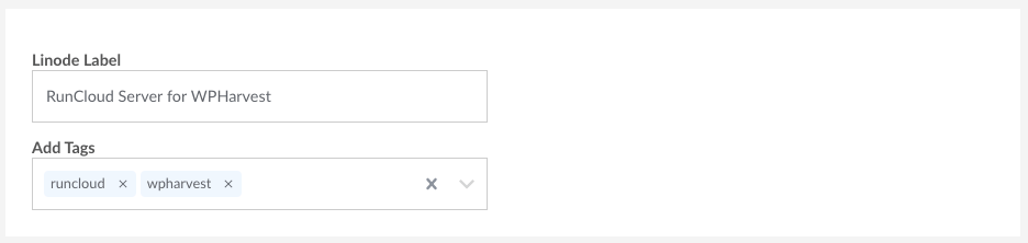 Linode Label - WPHarvest